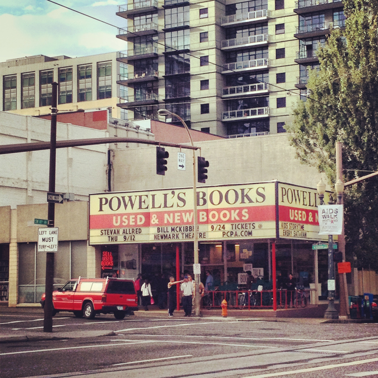 The Burnside entrance of Powell's City of Books in Portland, Oregon